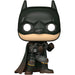 Détail de la figurine Funko POP The Batman exclusive, montrant le design et la qualité du vinyle