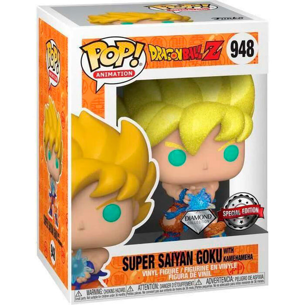 Figurine Funko POP de Goku Super Saiyan de Dragon Ball Z en position de combat avec détails précis