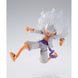 Image de la figurine Monkey D Luffy Gear 5 en pose d'action avec bras articulés visibles