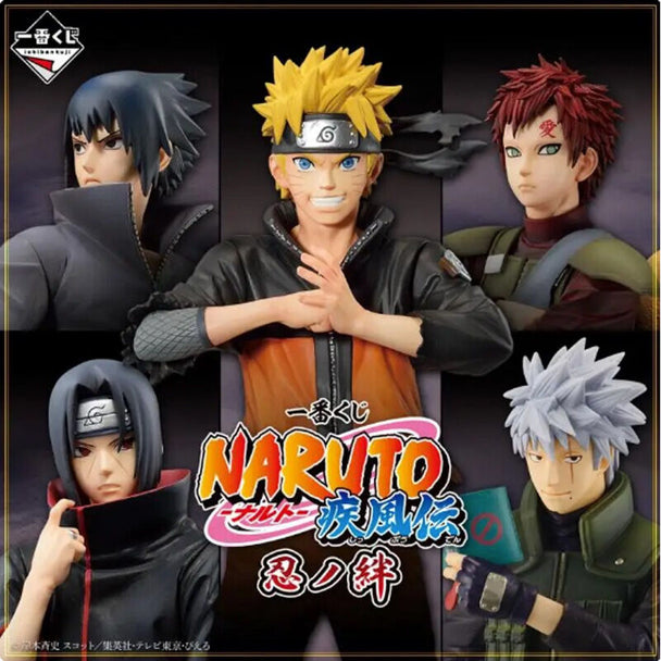 Image 2 présentant une sélection de figurines Naruto Shippuden incluses dans le bundle Ichiban Kuji