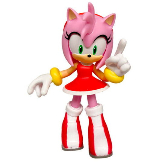 Figurine Amy Rose Sonic the Hedgehog de 8 cm par COMANSI, vue de face avec détails colorés