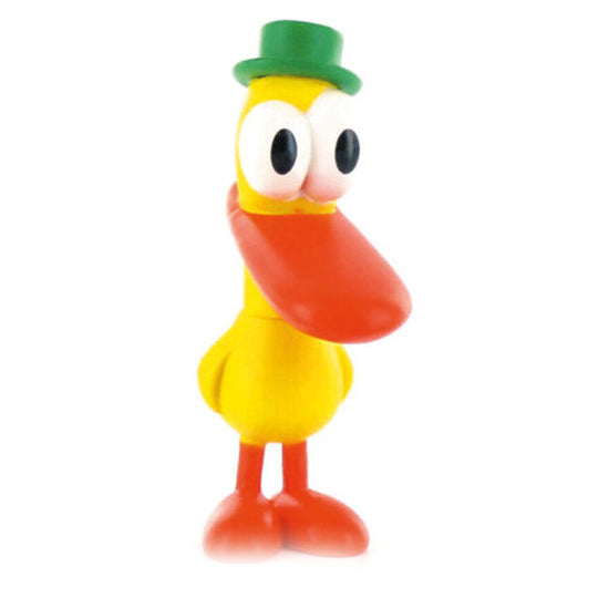 Pack complet des 5 figurines Pocoyo COMANSI alignées sur fond blanc
