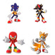 Figurine Sonic the Hedgehog bleue en position dynamique, modèle assorti par COMANSI, vue de face avec détails précis