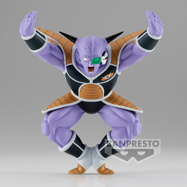 Profil gauche de la figurine Ginyu Dragon Ball Z Solid Edge Works montrant la posture dynamique du personnage