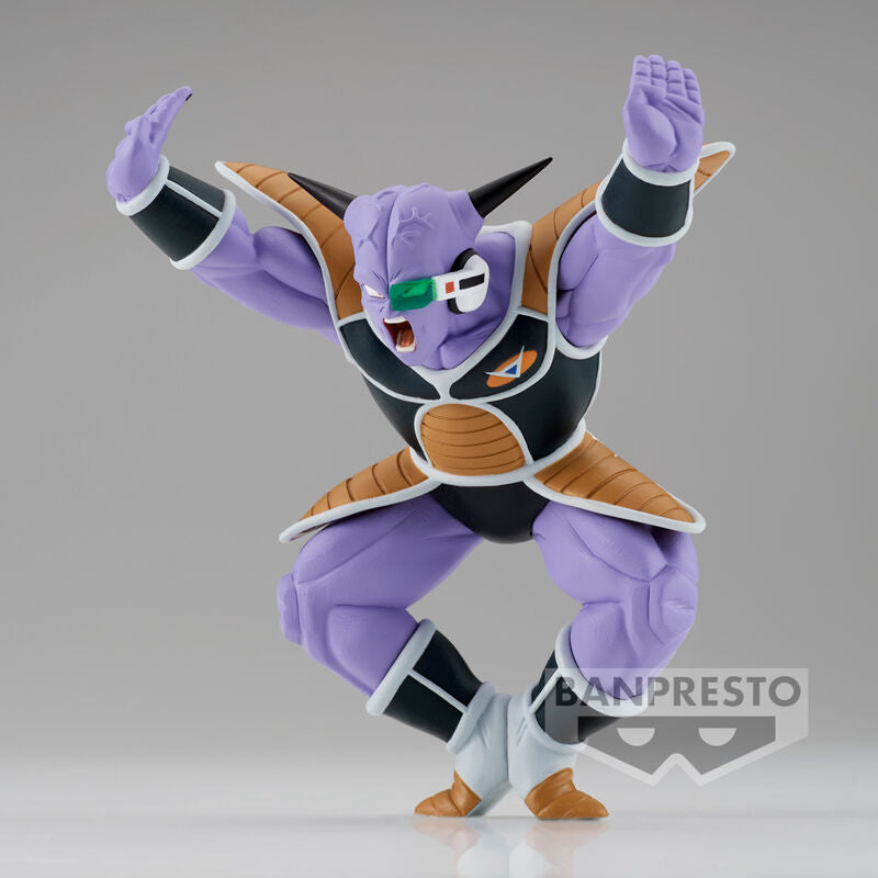 Vue rapprochée du visage expressif de la figurine Ginyu Dragon Ball Z Solid Edge Works avec finition détaillée