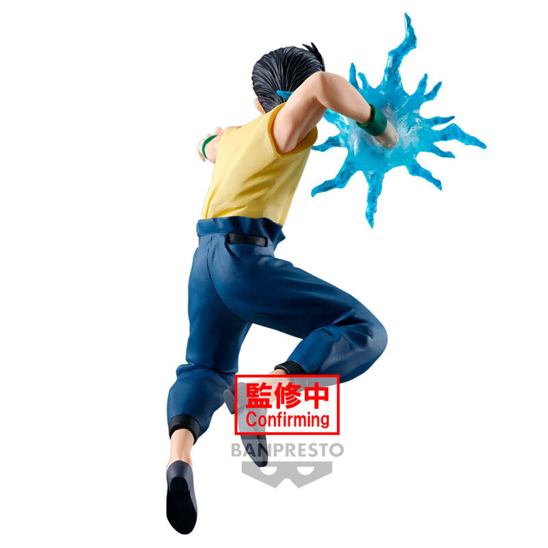 Photo de la figurine Yusuke Urameshi avec éclairage mettant en valeur les textures