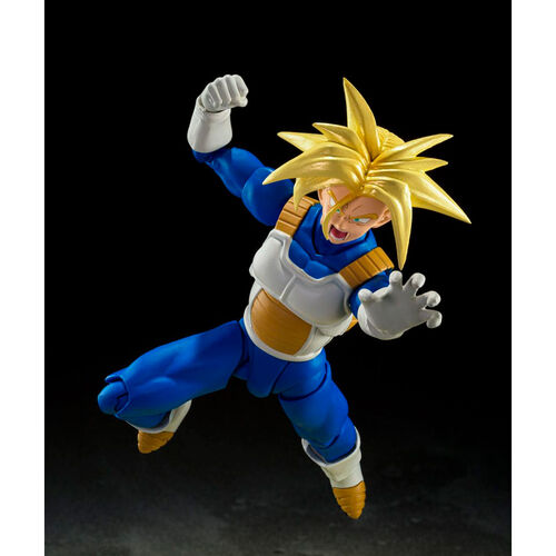 Photo de la figurine Trunks Super Saiyan en pose de combat avec épée tenue en main