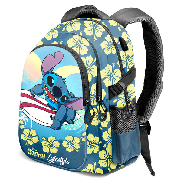 Sac à dos Disney Stitch KARACTERMANIA 44cm avec compartiments multiples et design coloré