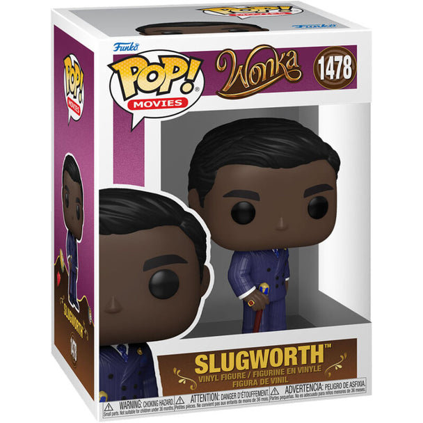 Figurine POP Funko Wonka Slugworth en vinyle montrant le personnage en position debout