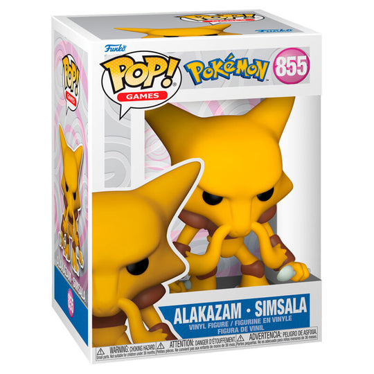 Figurine Funko POP Alakazam Pokémon en vinyle de 9 cm dans sa boîte vitrine transparente