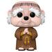 Vue rapprochée de la figurine Funko POP Frère Tuck avec détails colorés et boîte collector de Disney Robin Hood