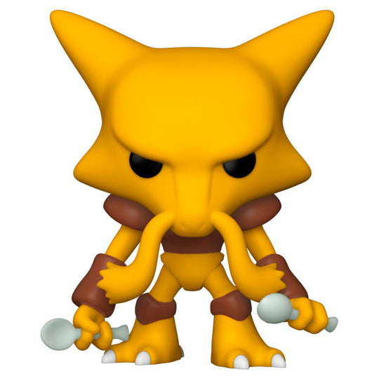 Vue rapprochée de la figurine Funko POP Alakazam Pokémon montrant les détails du personnage en vinyle