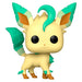 Détail de la figurine Funko POP Leafeon avec ses couleurs et textures fidèles au personnage Pokémon