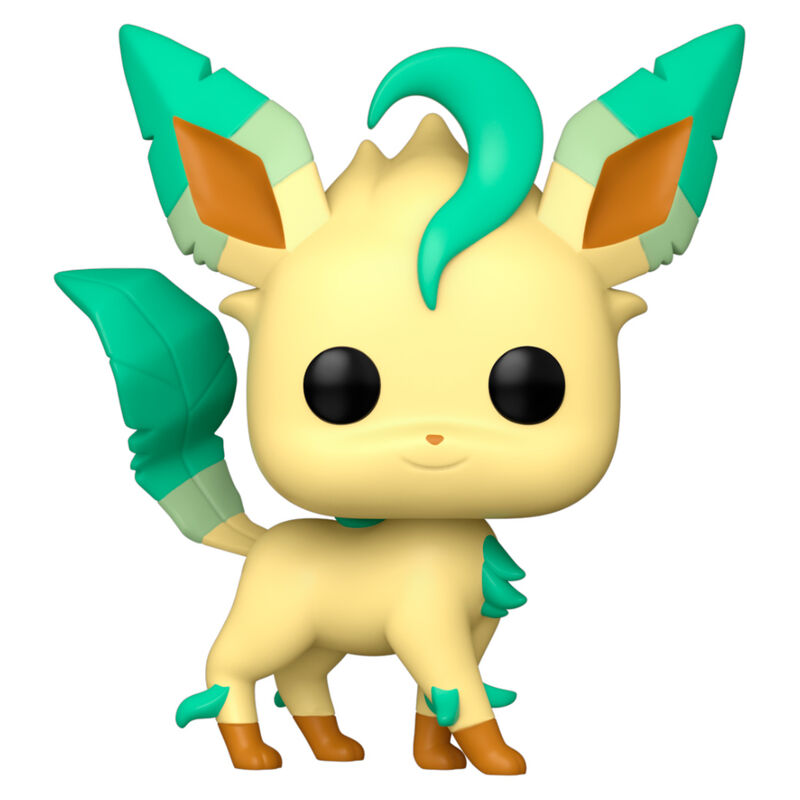 Détail de la figurine Funko POP Leafeon avec ses couleurs et textures fidèles au personnage Pokémon