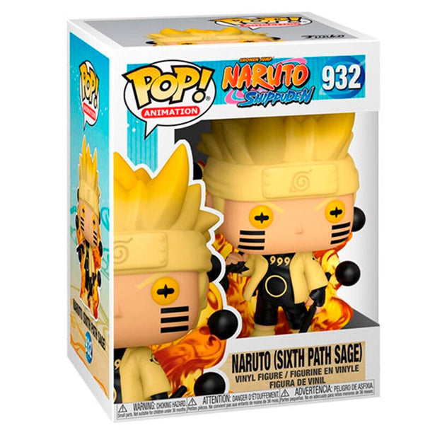 Boîte vitrine Funko POP contenant la figurine Naruto Six Path Sage, idéale pour collection et exposition