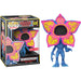 Vue rapprochée de la figurine Funko POP Demogorgon Stranger Things Black Light montrant les détails lumineux et la finition vinyle