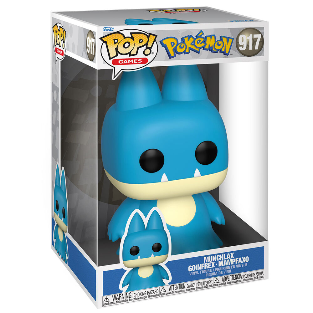 Figurine POP Funko Pokémon Munchlax de 25 cm vue de face avec détails précis et couleurs vives