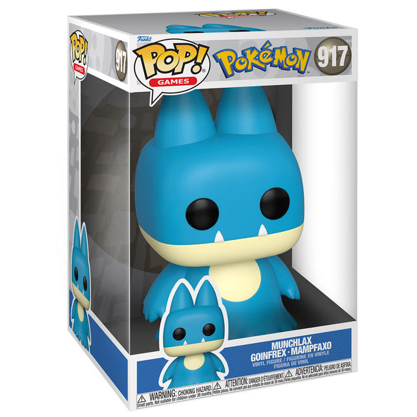 Figurine POP Funko Pokémon Munchlax de 25 cm vue de face avec détails précis et couleurs vives