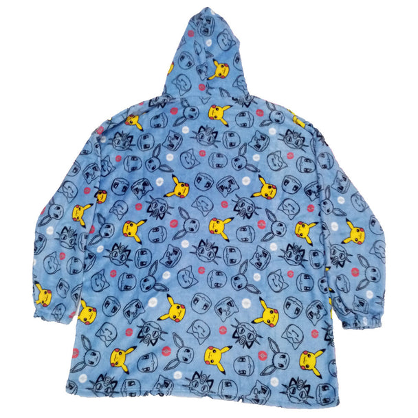 Vue avant du sweat oversize corail Pokémon pour enfants avec logo Nintendo visible