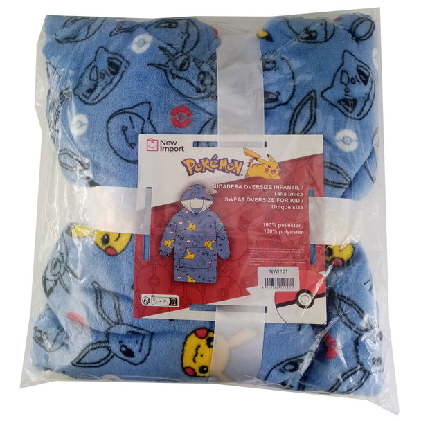 Détail du tissu doux et confortable du sweat corail Pokémon pour enfants