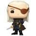 Vue rapprochée de la figurine Funko POP Aemond Targaryen montrant les couleurs et le design fidèle au personnage de House of the Dragon.