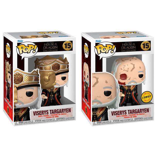 Figurine Funko POP Viserys Targaryen de House of the Dragon en vinyle 9cm dans sa boîte fenêtre