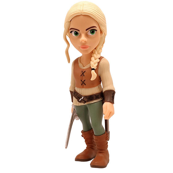 Figurine Ciri The Witcher MINIX en position dynamique avec épée, 12cm