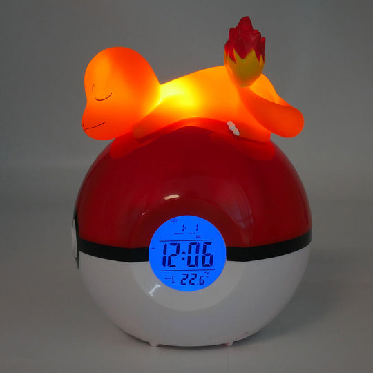 Pack complet du réveil Pokéball Salamèche TEKNOFUN avec ses 6 images détaillées du produit