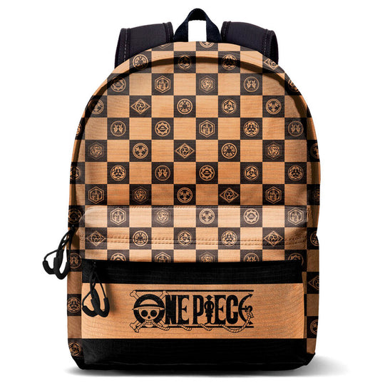 Sac à dos One Piece Plus Chess 43cm de KARACTERMANIA, vue de face avec poche avant et bretelles rembourrées.