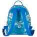 Photo du sac à dos Disney Stitch Aloha ouvert, illustrant le compartiment principal spacieux