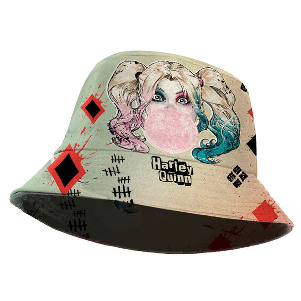 Chapeau pêcheur Harley Quinn pour enfant taille 8 ans avec design officiel DC Comics par KARACTERMANIA.