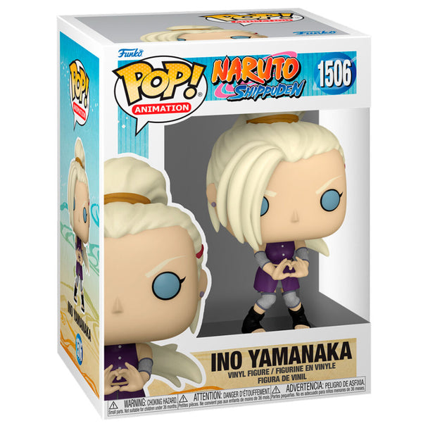 Vue rapprochée de la figurine Funko POP Ino Yamanaka avec détails précis du personnage Naruto Shippuden