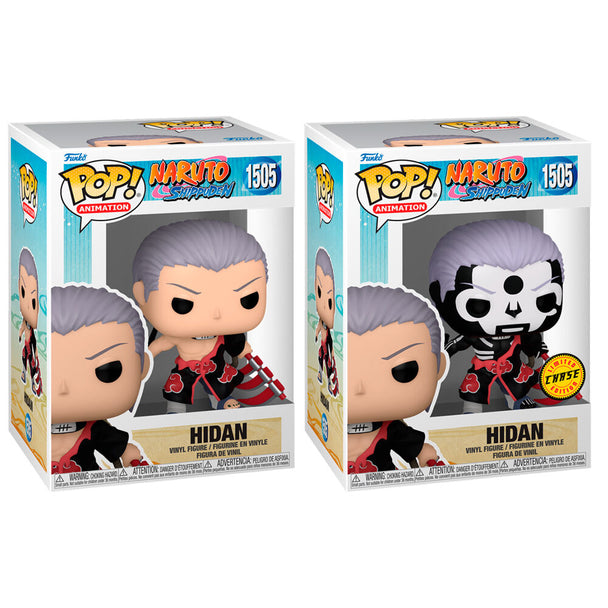 Figurine Funko POP Hidan de Naruto Shippuden vue de face dans sa boîte vitrine de 9 cm