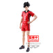 Figurine Tetsuto Kuroo de Haikyu!! en pose dynamique, vue de face, hauteur 19 cm