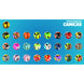 Set complet Freak Marbles avec 6 billes et skin présenté sur fond neutre