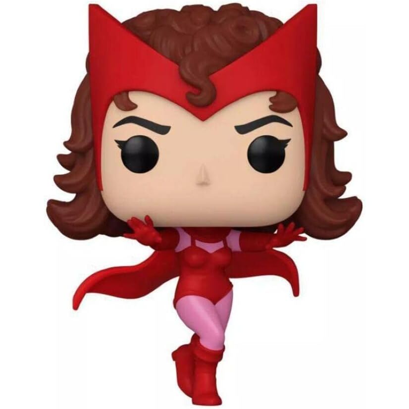 Vue rapprochée de la figurine Scarlet Witch Funko POP montrant son design unique et sa finition soignée