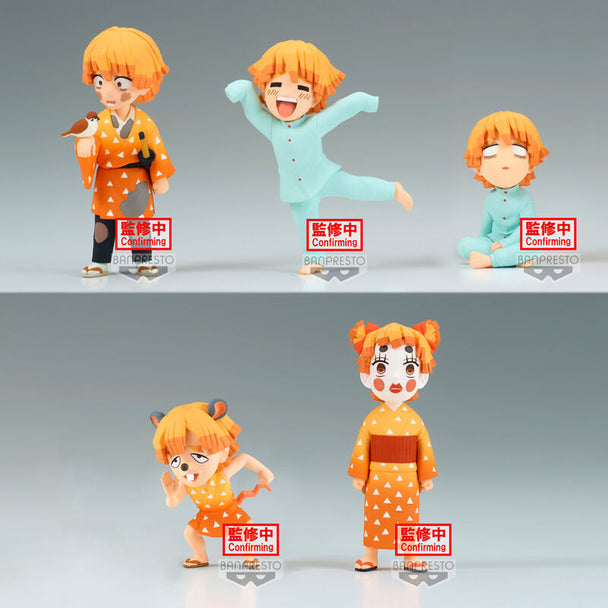 Figurine Zenitsu Agatsuma Demon Slayer 7cm vue de face avec détails précis