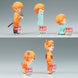 Zoom sur le visage expressif de la figurine Zenitsu Agatsuma Demon Slayer