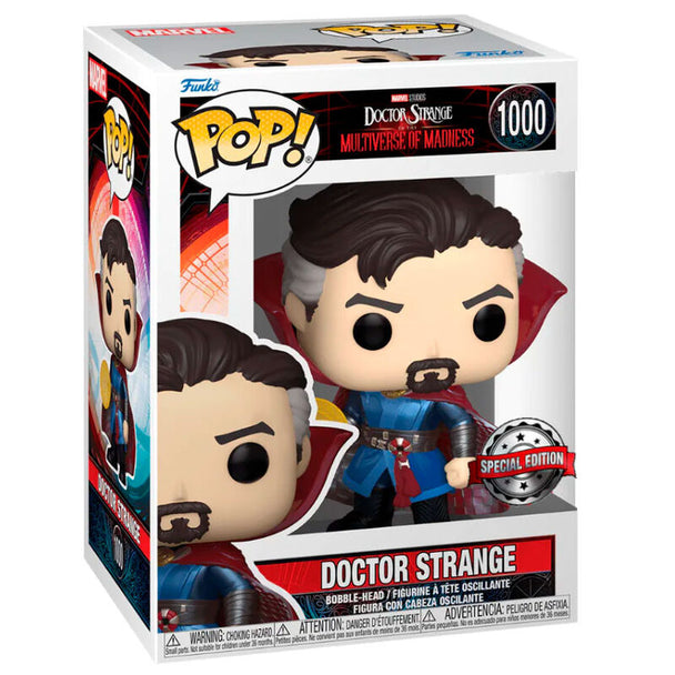 Figurine Funko POP Doctor Strange Multiverse of Madness exclusive de 9 cm en vinyle dans sa boîte fenêtre