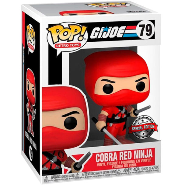 Figurine Funko POP G.I. Joe Cobra Red Ninja exclusive en vinyl de 9 cm dans sa boîte vitrine