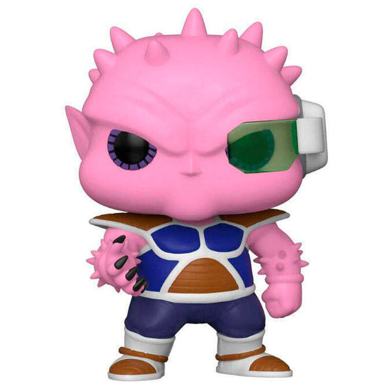 Vue rapprochée de la figurine Funko POP Dodoria avec détails colorés et boîte d'exposition