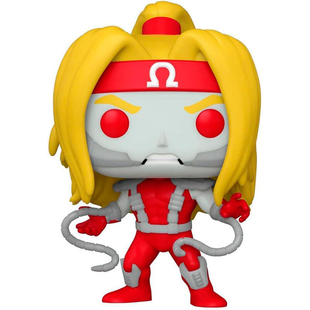 Vue de face de la figurine Funko POP Omega Red Marvel X-Men avec détails soignés et emballage d'origine