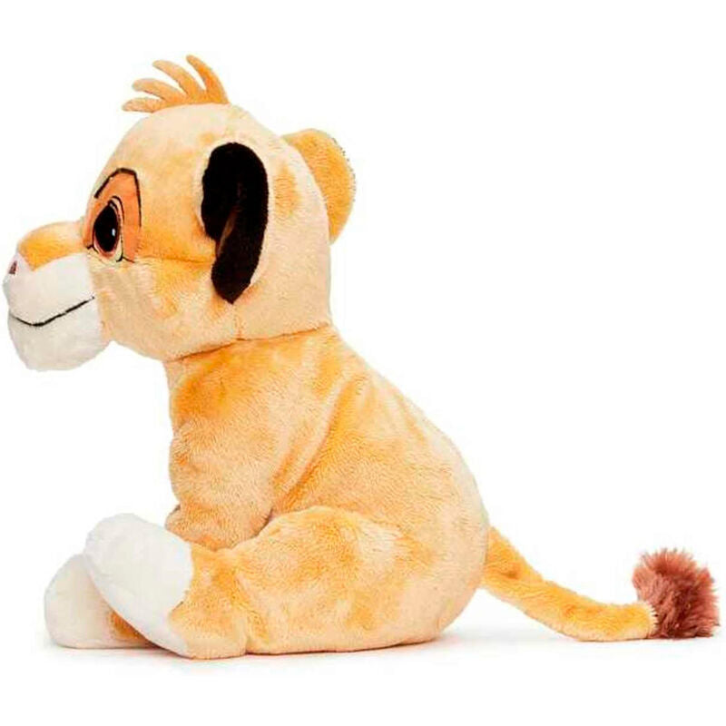 Peluche Simba Le Roi Lion Disney de 30 cm vue de face avec détails réalistes et couleurs vives