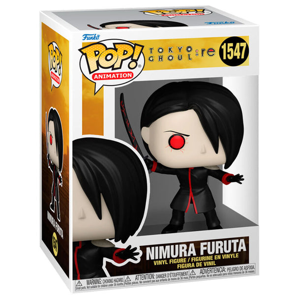 Vue rapprochée de la figurine Nimura Furuta Funko POP montrant les détails du visage et du costume