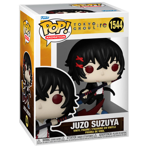 Vue latérale de la figurine Funko POP Juzo Suzuya Tokyo Ghoul:re montrant les couleurs et finitions soignées