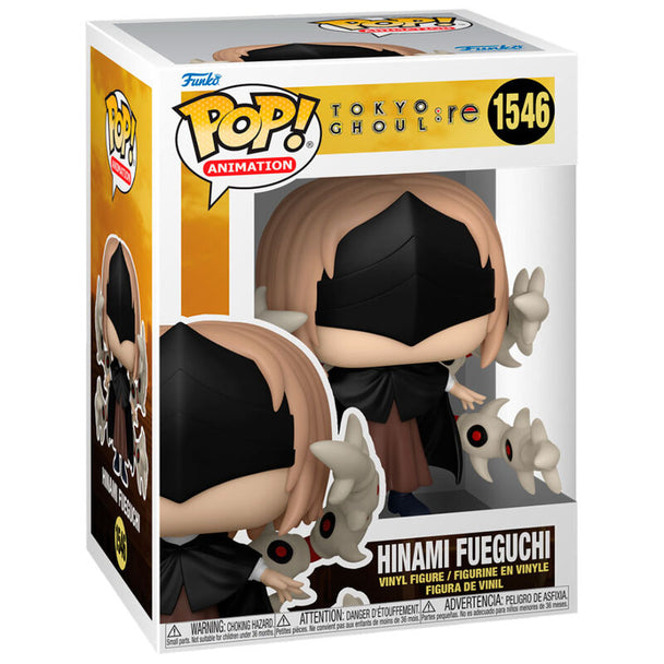 Vue rapprochée de la figurine Funko POP Hinami Fueguchi de 9 cm avec détails fidèles au personnage de Tokyo Ghoul: re.