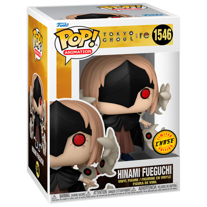 Vue détaillée de la figurine Funko POP Hinami Fueguchi Chase avec boîte cadeau transparente