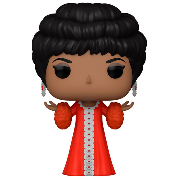 Figurine Funko POP Rocks Aretha Franklin en vinyle de 9 cm avec boîte vitrine transparente
