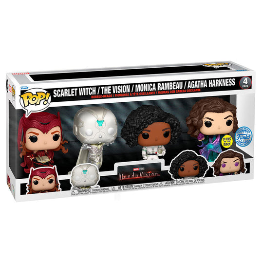 Figurine Funko POP Scarlet Witch de la série Marvel WandaVision en édition exclusive.