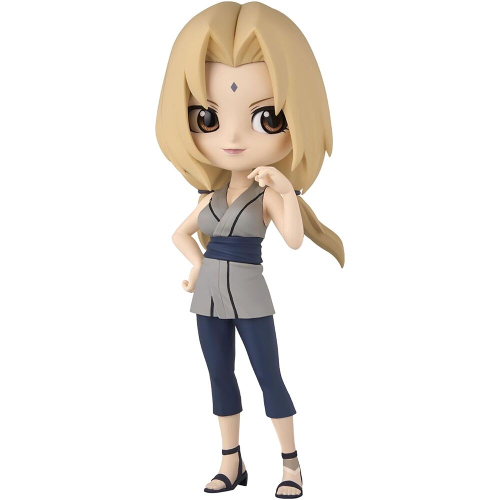Ensemble complet des six images montrant différents angles de la figurine Tsunade Q Posket